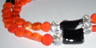 collana, howlite, pietre dure, cristalli